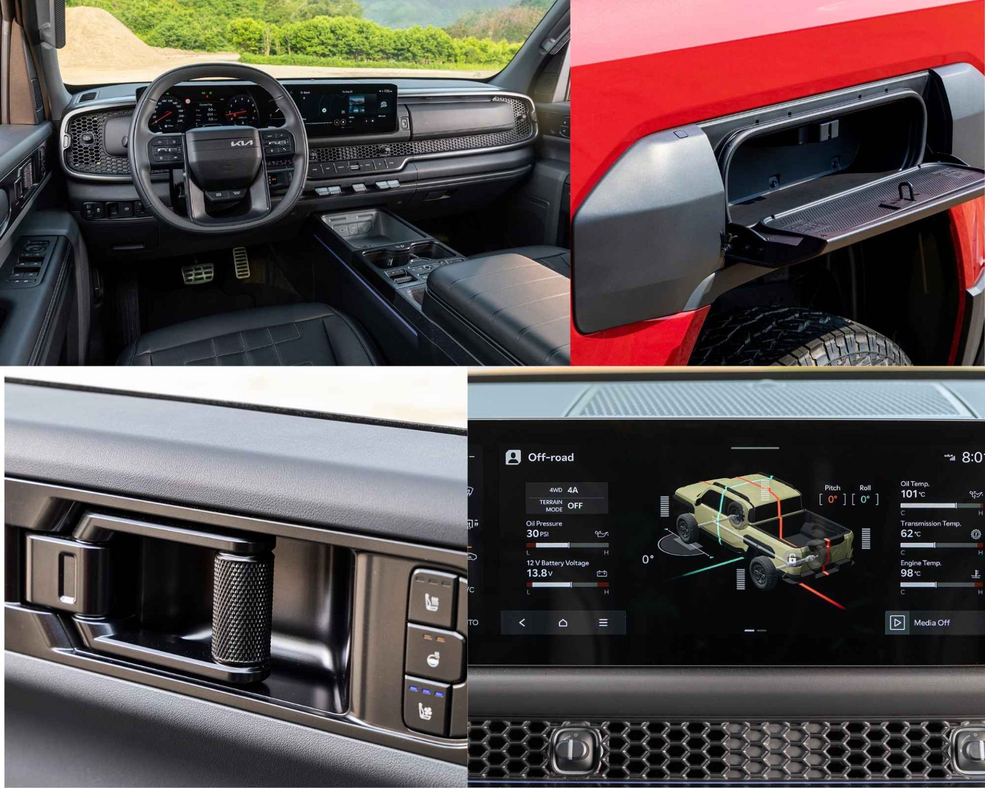 Kia Tasman interiors.