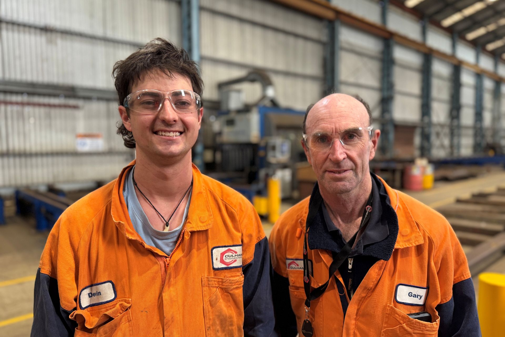 Devin Gibson and Gary Stables at Culham Engineering